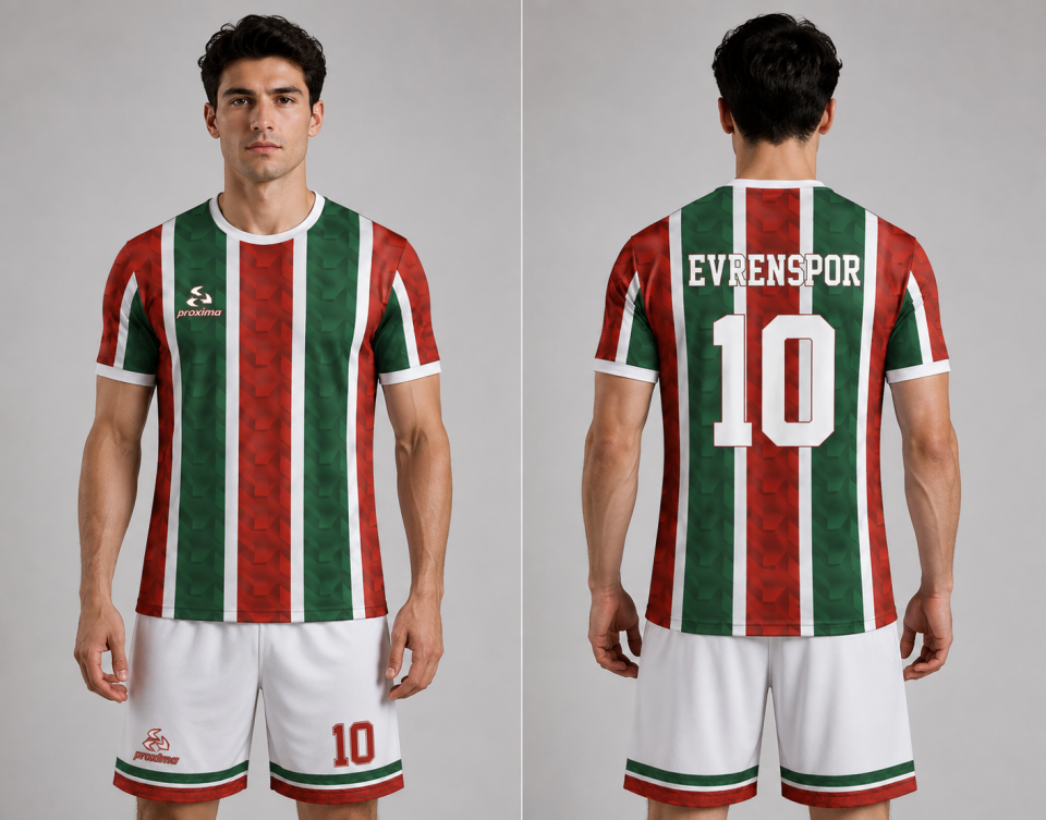 Tricolor Stripe Futbol Forması