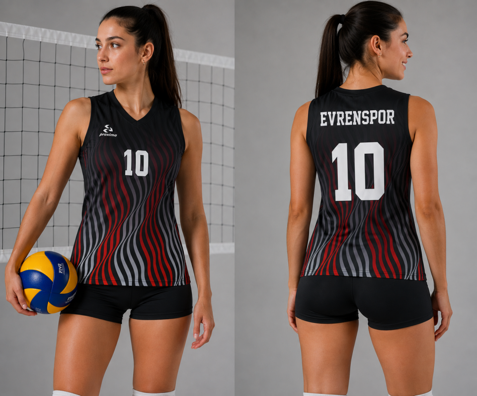 Crimson Pulse Voleybol Forması